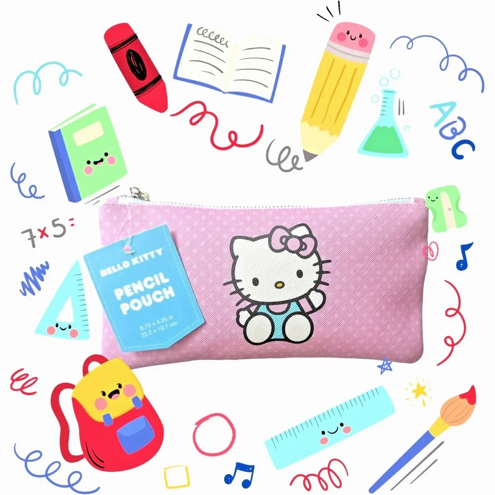 Sanrio Hello Kitty Pink Pencil Pouch • Charming School Organizer